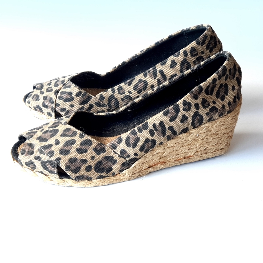 Lauren Ralph Lauren Peep Toe Espafrilles Wedge sz 9 womens